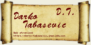 Darko Tabašević vizit kartica